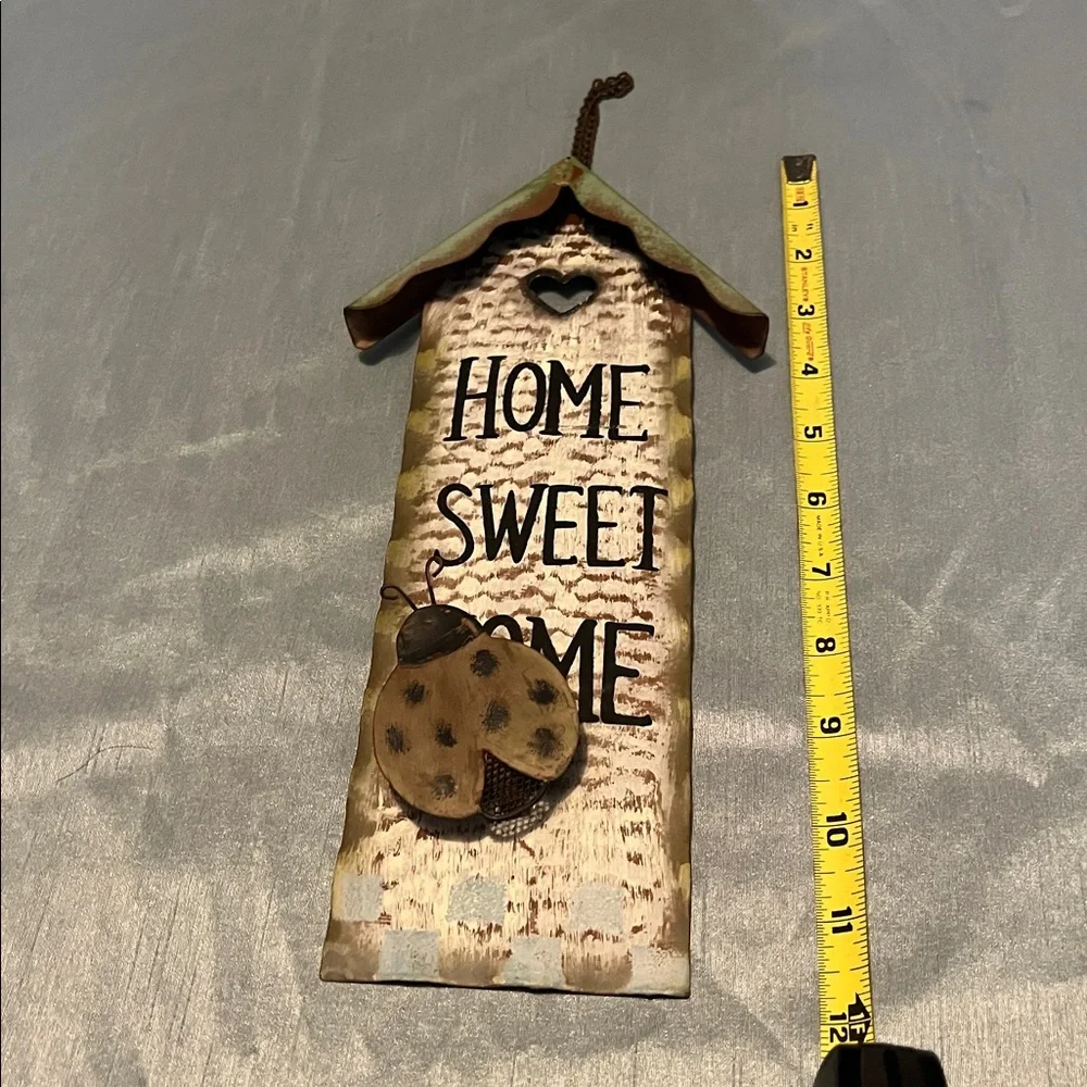 Rustic Metallic Home Sweet Home Wall Decor